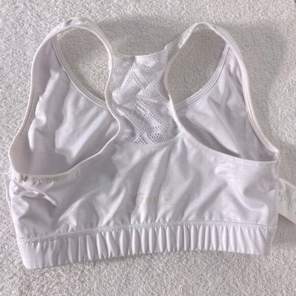 Zyia White Racerback Sports Bra M - Picture 11 of 14